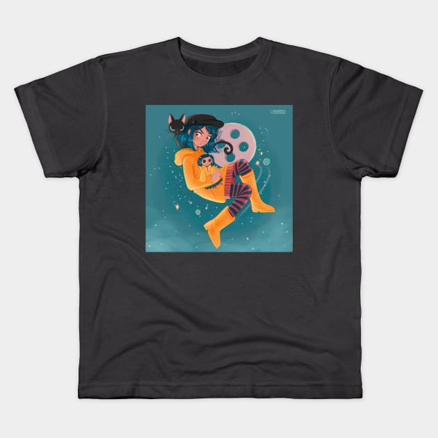 coraline Kids T-Shirt by ariadnadraws